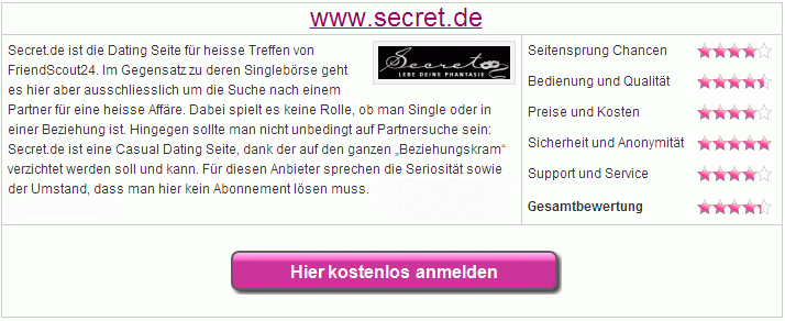 Erfahrungen Mit Secret.De Erfahrungen Mit Secret.De
