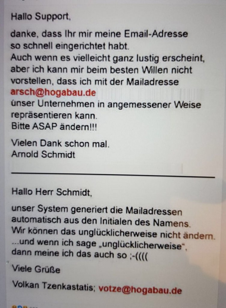 lustige Mailadresse